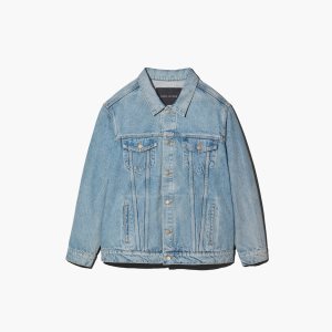 Sun Bleached Denim Marc Jacobs Denim Trucker Jacket | 57HMDQSVN