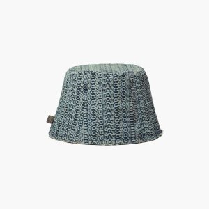 Sun Faded Denim Marc Jacobs Washed Monogram Denim Bucket Hat | 29AQZDHMY