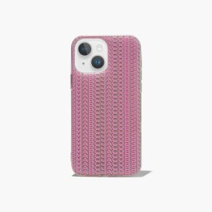 Taupe/Pink Marc Jacobs Monogram iPhone Case 14 | 74JXCUQTV