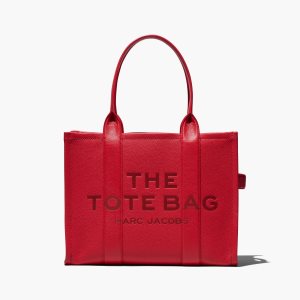 True Red Marc Jacobs Leather Large Tote Bag | 70CONPQFB