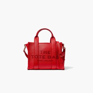 True Red Marc Jacobs Leather Mini Tote Bag | 07FOQPIZX