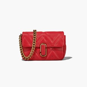 True Red Marc Jacobs Quilted Leather J Marc Shoulder Bag | 13WMFHGEJ