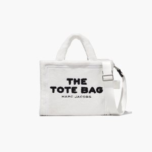 White Marc Jacobs Terry Medium Tote Bag | 76RKSZUDI