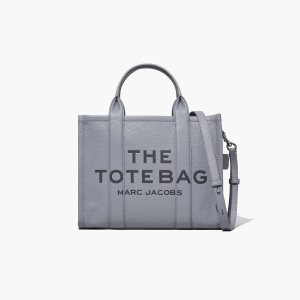 Wolf Grey Marc Jacobs Leather Medium Tote Bag | 45ZDWFEIB