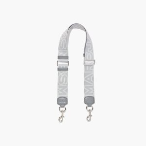 Wolf Grey Multi Marc Jacobs Outline Logo Webbing Strap | 38DKPOBIV